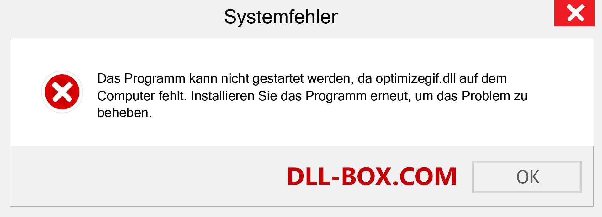 optimizegif.dll-Datei fehlt?. Download für Windows 7, 8, 10 - Fix optimizegif dll Missing Error unter Windows, Fotos, Bildern